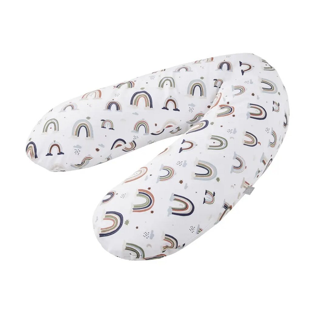 Rotho Voedingskussen Regenboog Motief 190X35 Cm Wit