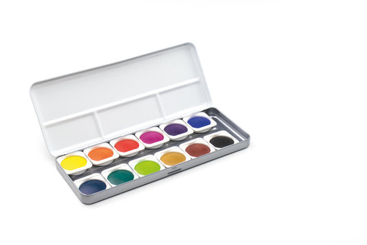 Kangaro K-Fi89012 Verftablet 30Mm Waterverf Aquarel 12 Stuks Default Title Schilderen Joy&Bloom