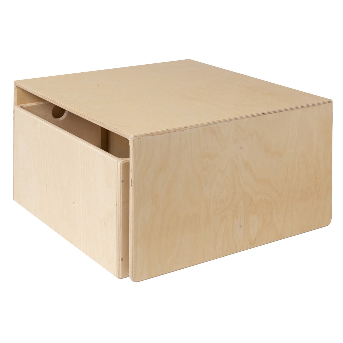Van Dijk Toys houten kubustafel / kinderbank Naturel - 75x75x40cm (kinderopvang kwaliteit) Joy&Bloom