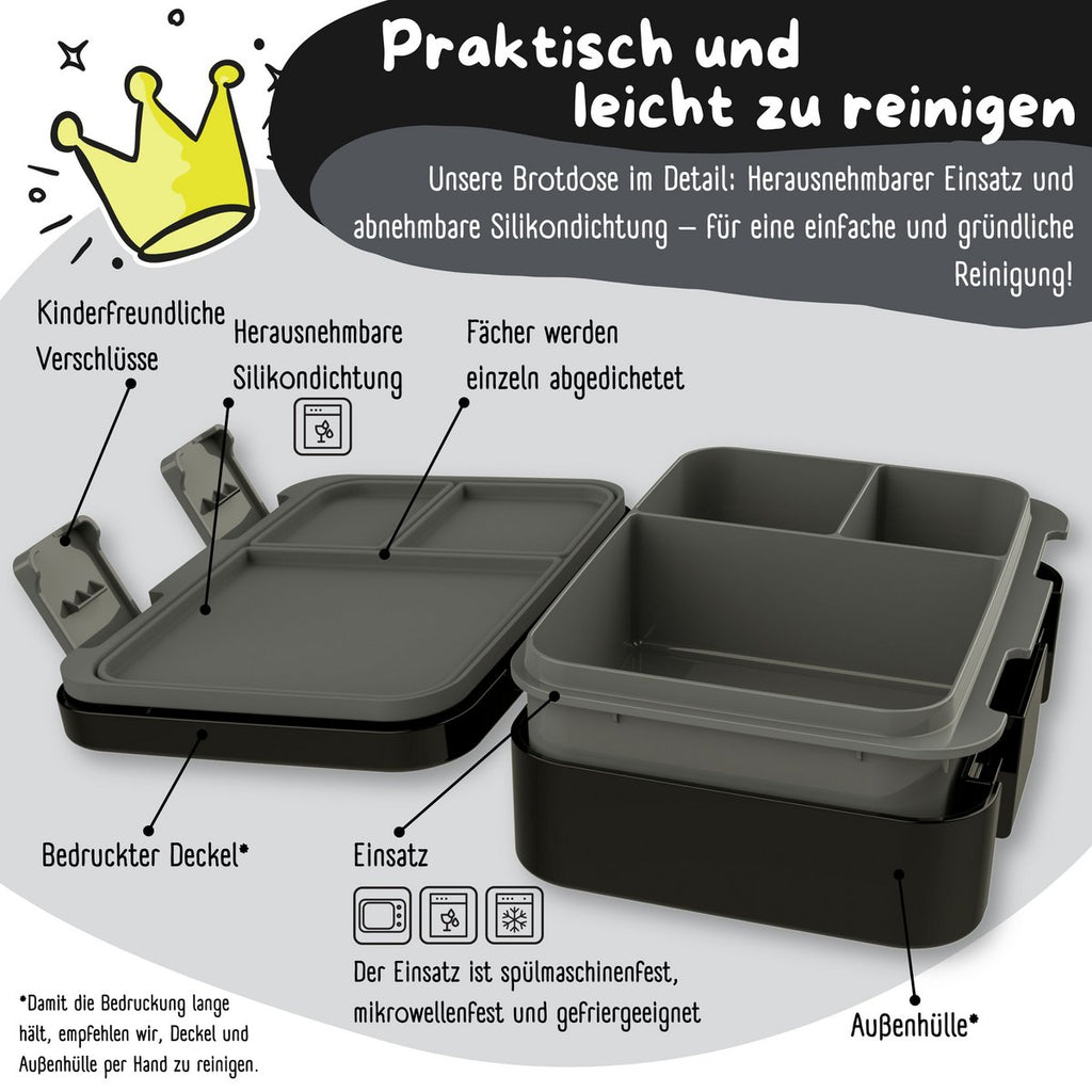 Leaf kan met onderwerpen, licht en lek -proof - game zwart Joy&Bloom
