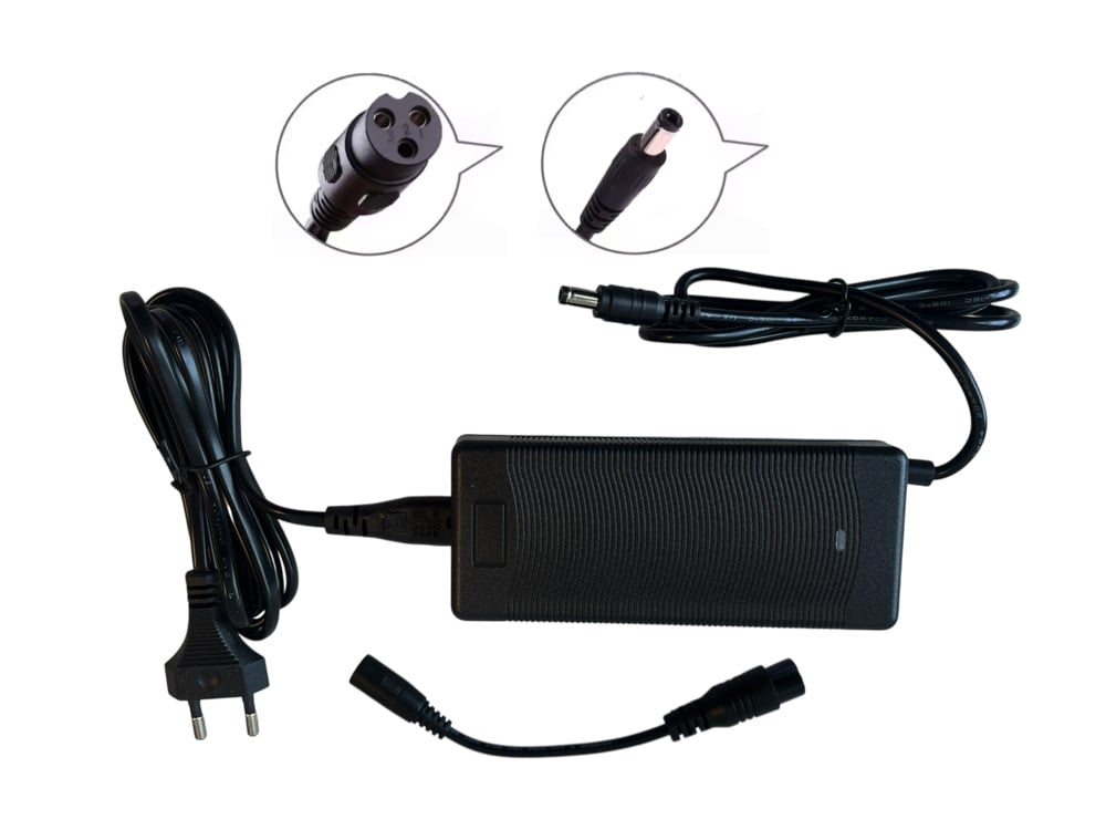 48 Volt 2Ah Oplader, Gx16 3-Gats + Ronde Aansluiting Voor Loodaccu's Default Title Oplader Joy&Bloom