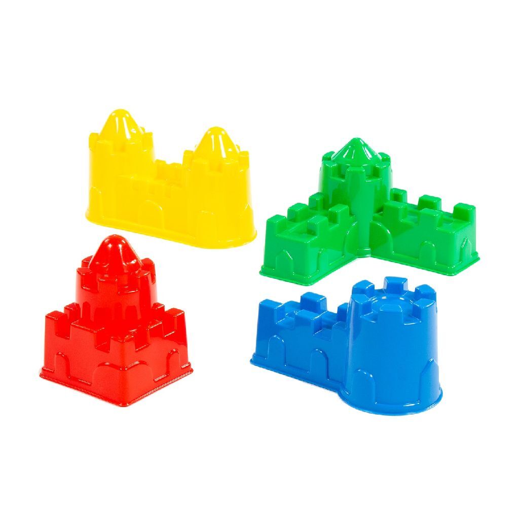 Basic Kasteel Zandvormen 4 Stuks Default Title Strandsets/Emmersets Joy&Bloom