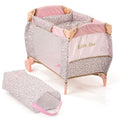 Basic Little Diva Opvouwbare Poppenbedje 41X28X12 Cm Roze/Goud Default Title Poppen Accessoires Joy&Bloom