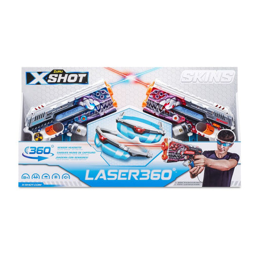 Zuru X-Shot Skins Laser 360 Blaster 2 Pack Default Title Dartblasters Joy&Bloom