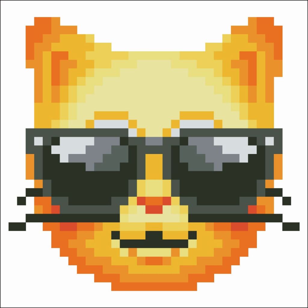 Diamond Dotz Diamond Painting Cool Cat 10X10 Cm Default Title Diamond Painting Joy&Bloom