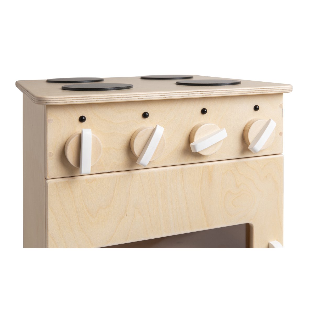 Van Dijk Toys houten speelgoed keuken / keukentje Fornuis - Naturel met wit (Kinderopvang kwaliteit) Joy&Bloom