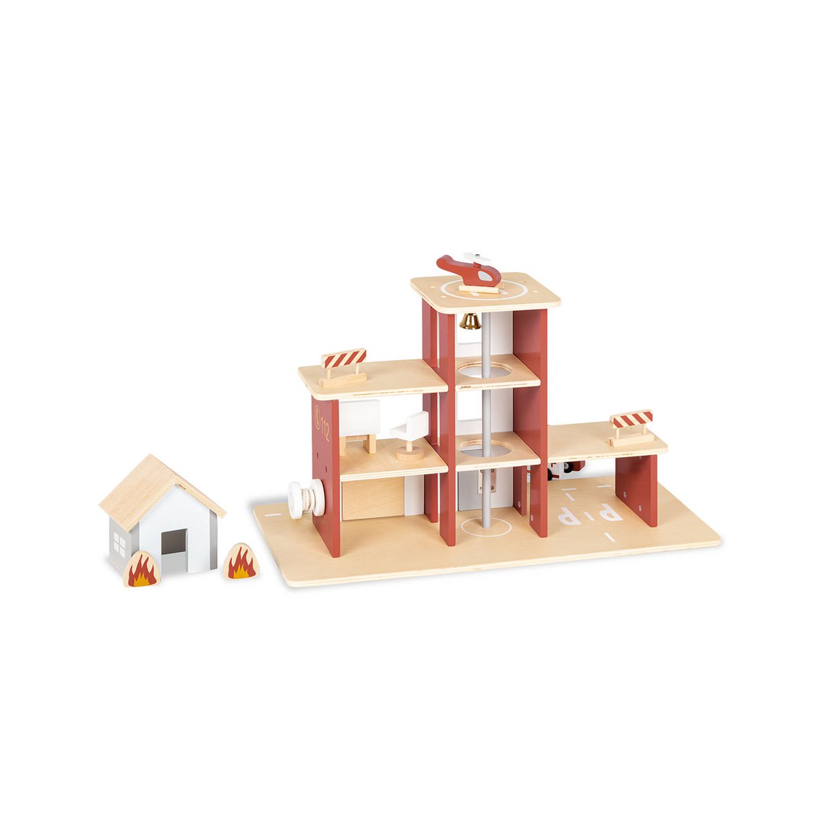 Brandweerkazerne Ben met accessoires – 12-delige speelset