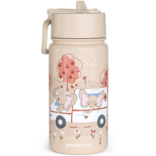 Thermo kinderdrinkfles RVS - ambulance bruin Joy&Bloom