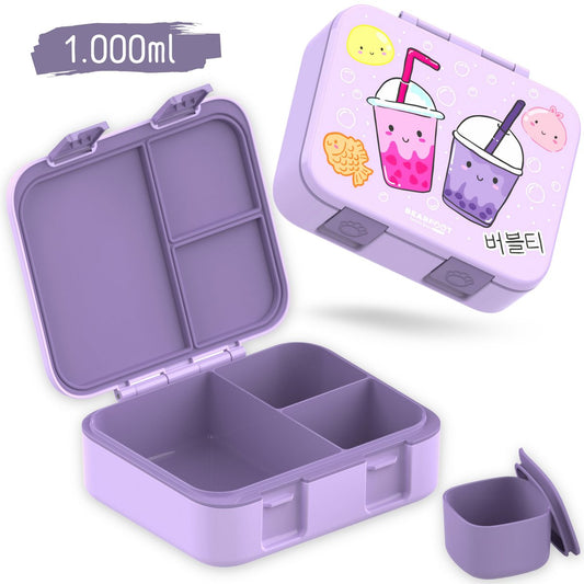 Lunchbox, licht en lekbestendig bubbletea paars Joy&Bloom