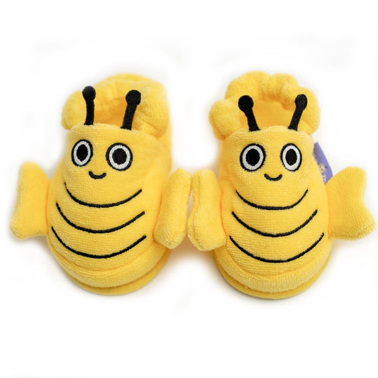 Milk&Moo Buzzy Bee peuter kinderpantoffels, %100 katoen, voor huis, bad, gebruik binnenshuis Joy&Bloom