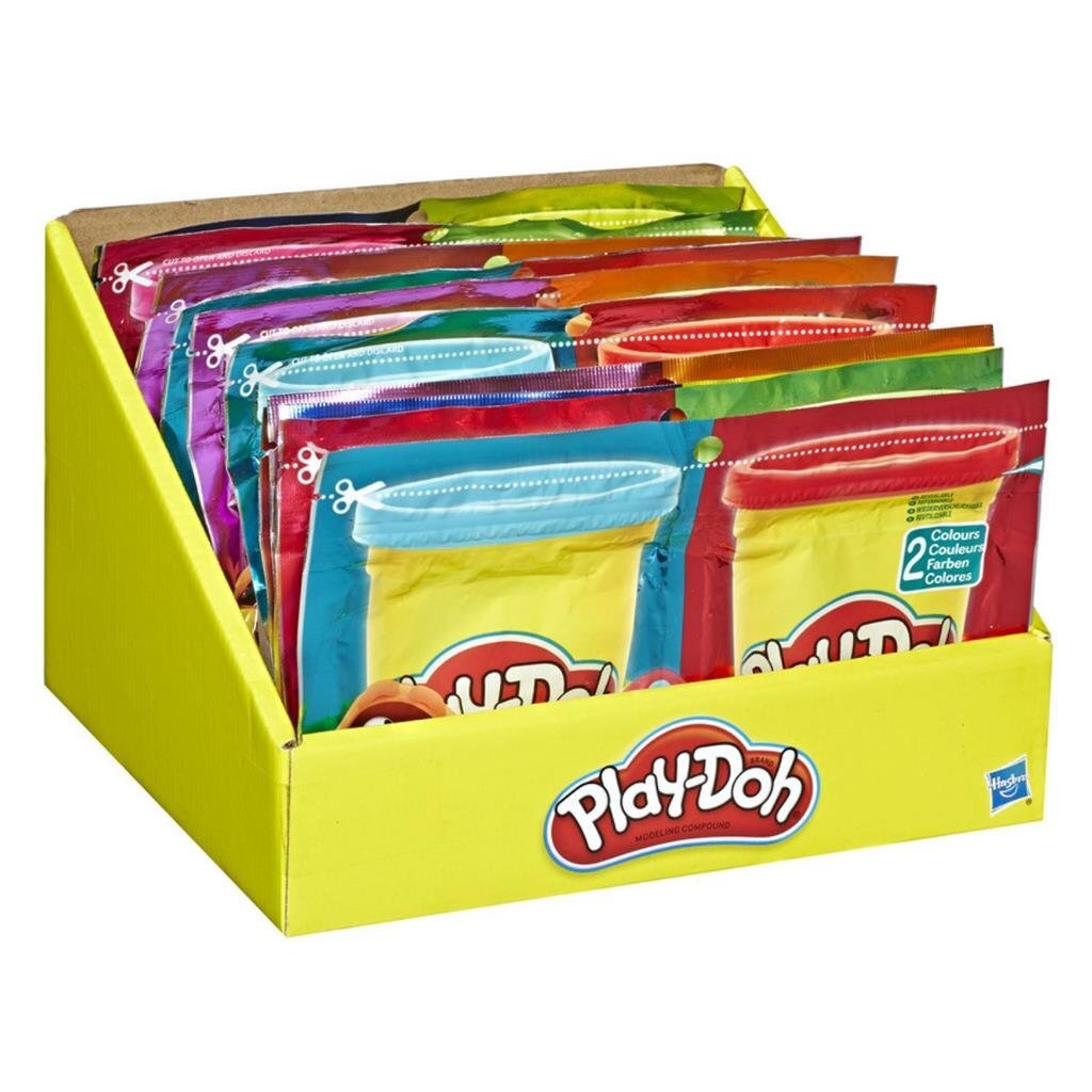 Play-Doh Grab And Go Compound Bag + 2 Kleuren Klei Kleien Joy&Bloom