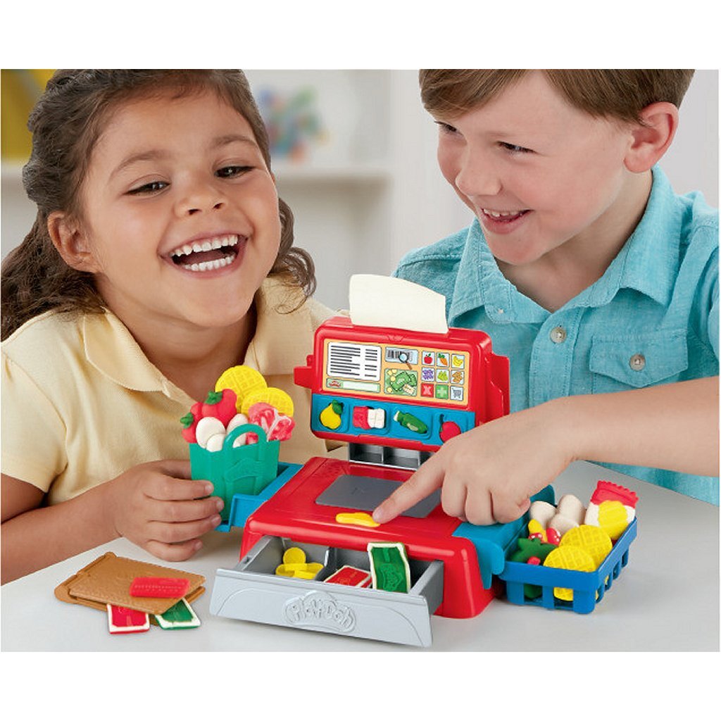 Play-Doh Kassa + 4 Potjes Klei + Geluid Kleien Joy&Bloom