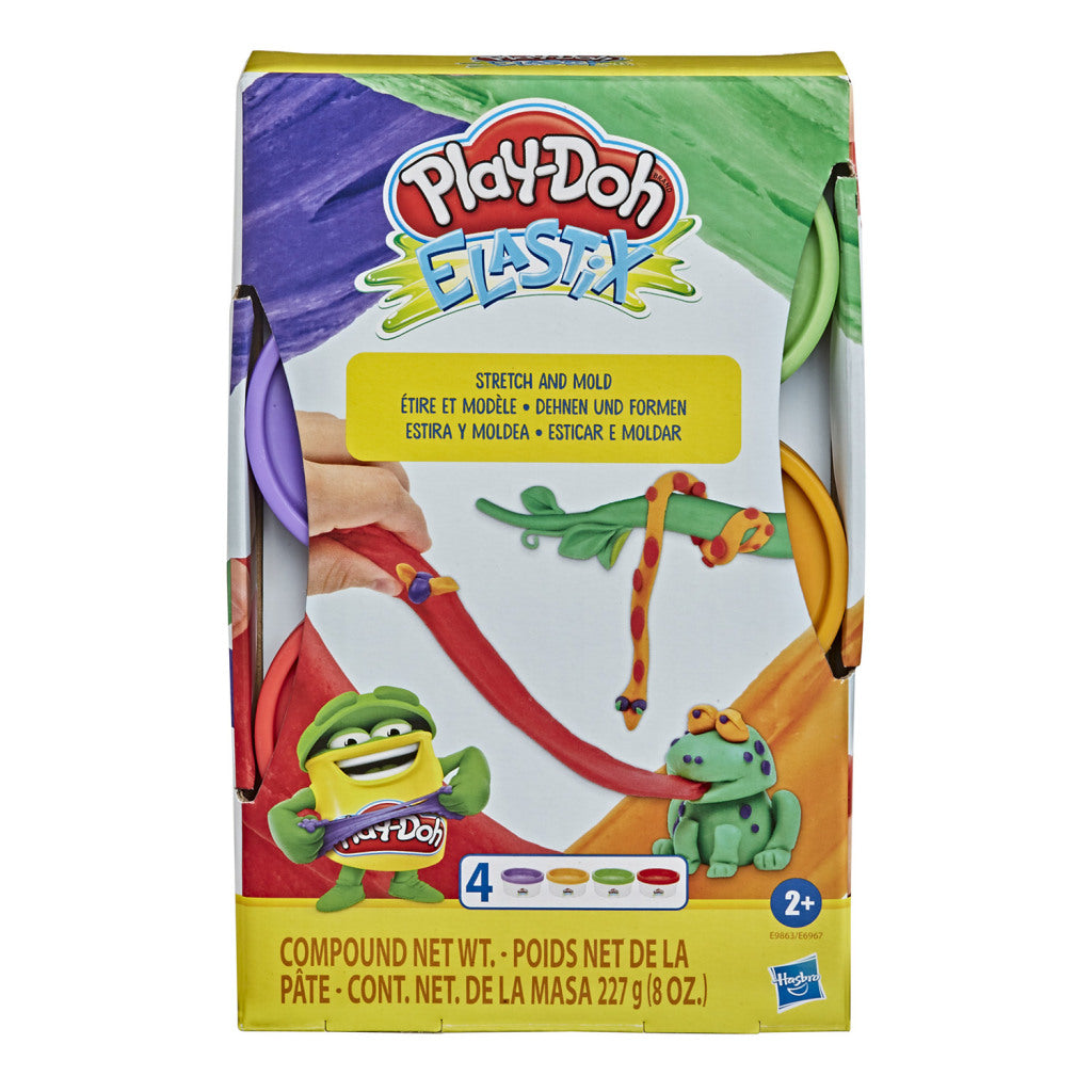 Play-Doh Elastix Klei 4 Potjes Kleien Joy&Bloom
