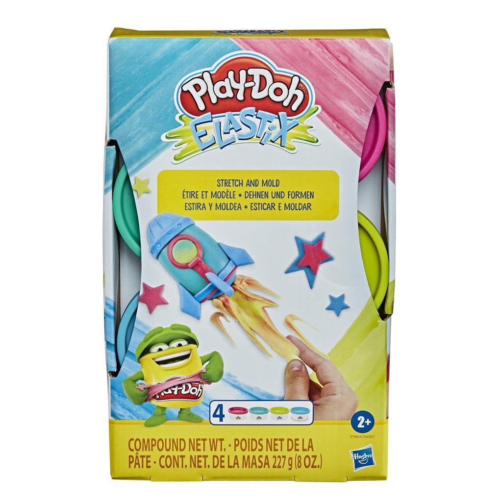 Play-Doh Elastix Klei 4 Potjes Kleien Joy&Bloom