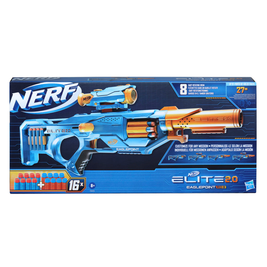 Nerf Elite 2.0 Eaglepoint Rd8 Blaster + 16 Darts Default Title Nerf N Strike Dartblasters Joy&Bloom