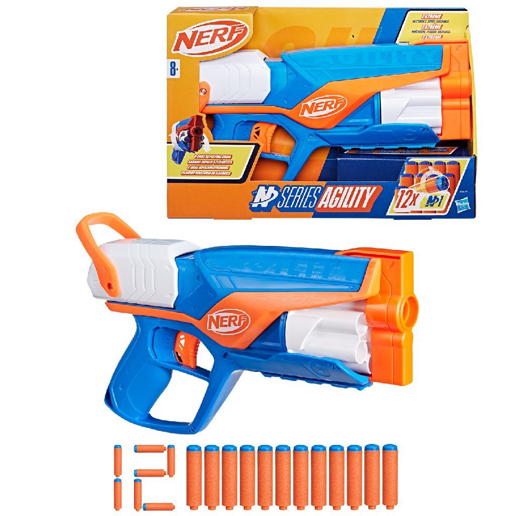 Nerf N Series Agility Blaster + 12 Darts Default Title Nerf N Strike Dartblasters Joy&Bloom