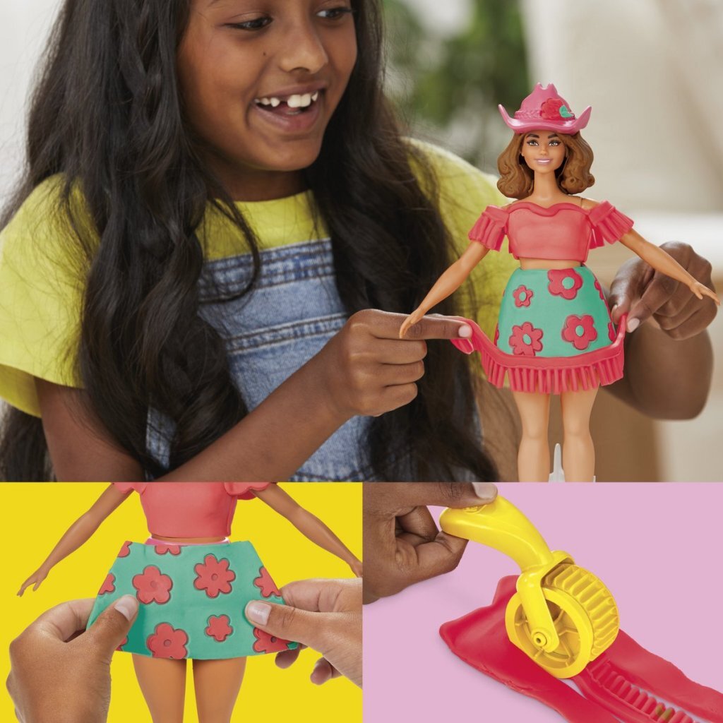 Play-Doh Barbie Florals And Fringe Kleien Joy&Bloom