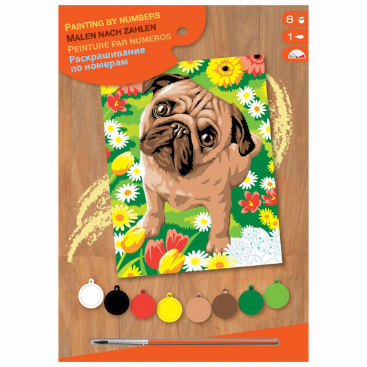 Basic Schilderen Op Nummer Pug Dog Default Title Schilderen Joy&Bloom