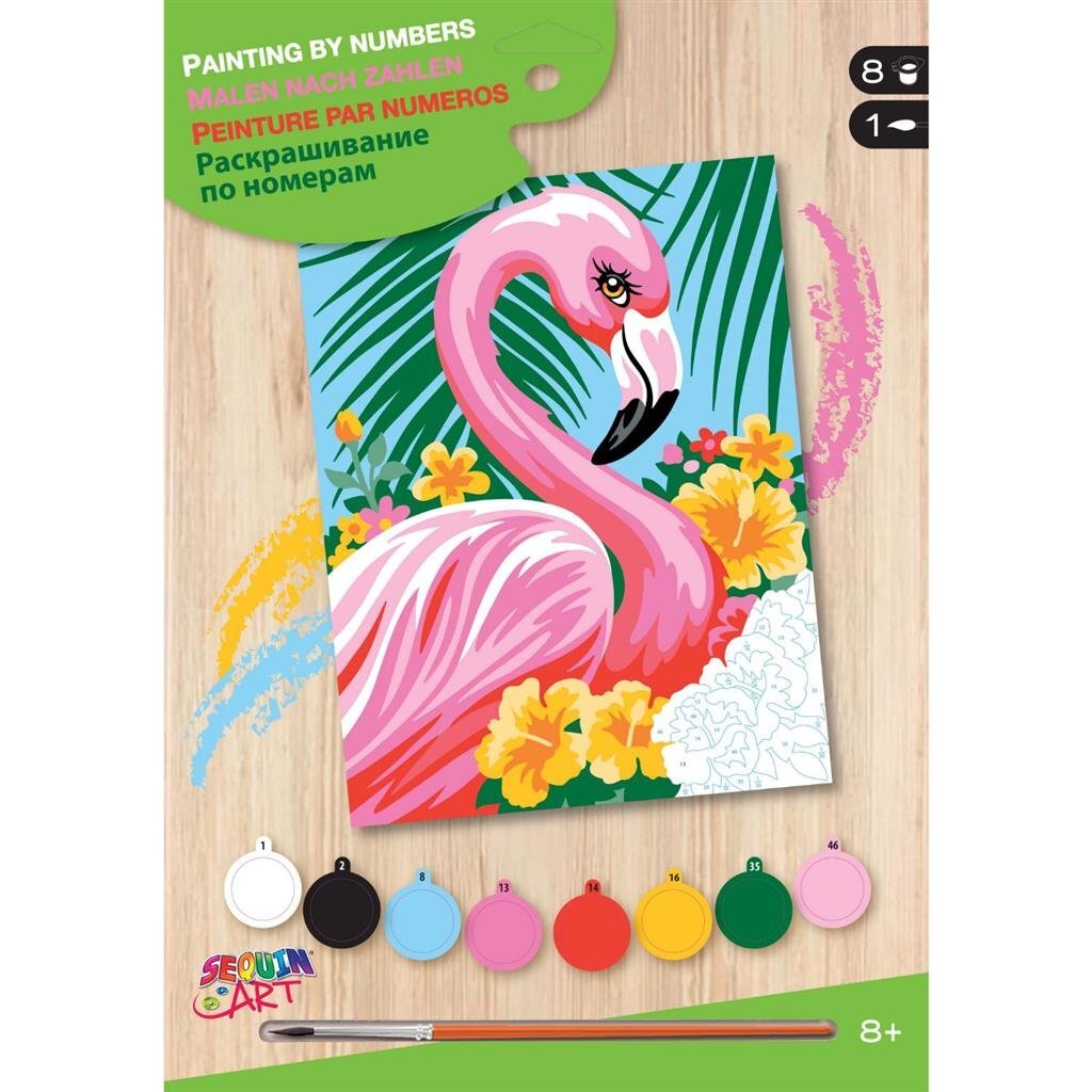 Sequin Art Schilderen Op Nummer Flamingo Default Title Schilderen Joy&Bloom