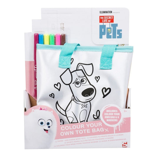 Sambro The Secret Live Of Pets Kleur Je Eigen Tasje + 6 Stiften Default Title Kleuren Diversen Joy&Bloom