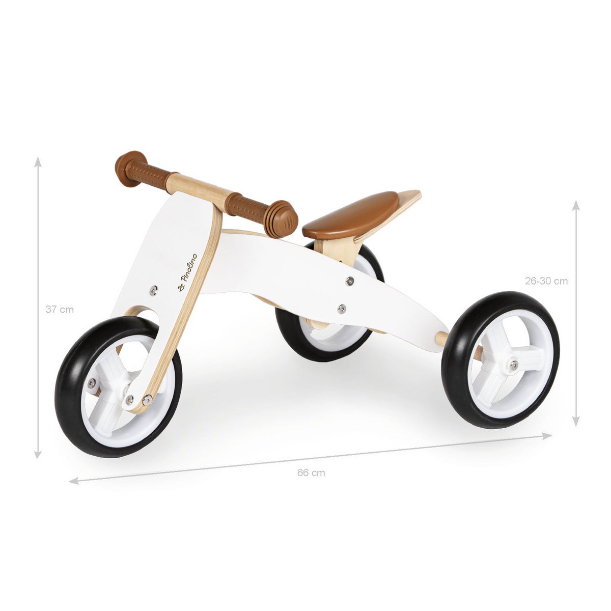 Mini driewieler "Charlie", wit/natuurlijk Joy&Bloom