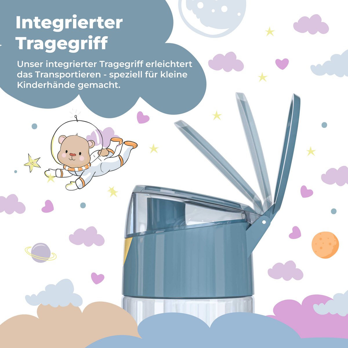Drinkfles lichtgewicht kinderwaterfles - astronaut beer Joy&Bloom