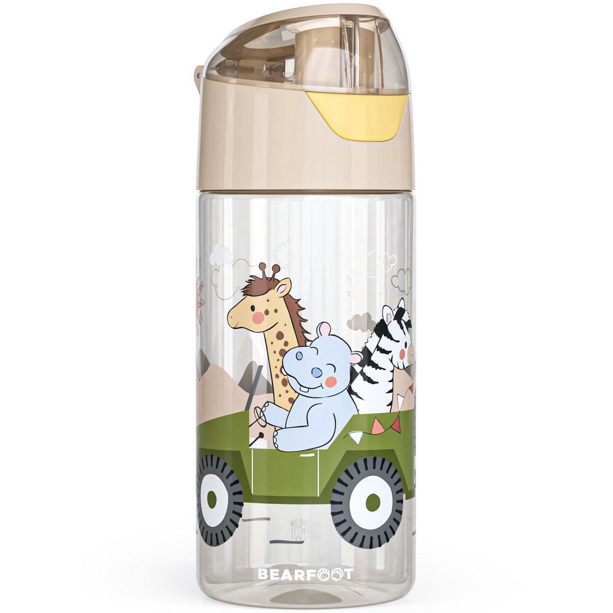 Kinder lichtgewicht waterfles - Safari bruin Joy&Bloom