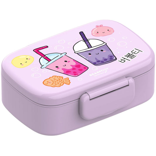 Kinderlunchbox met vakken, lekvrij - BubbleTea, paars Joy&Bloom
