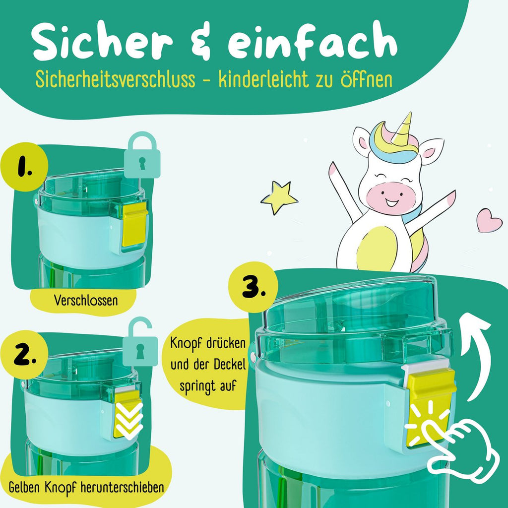 Kinderdrinkfles, 500 ml, licht - oceaanmunt Joy&Bloom
