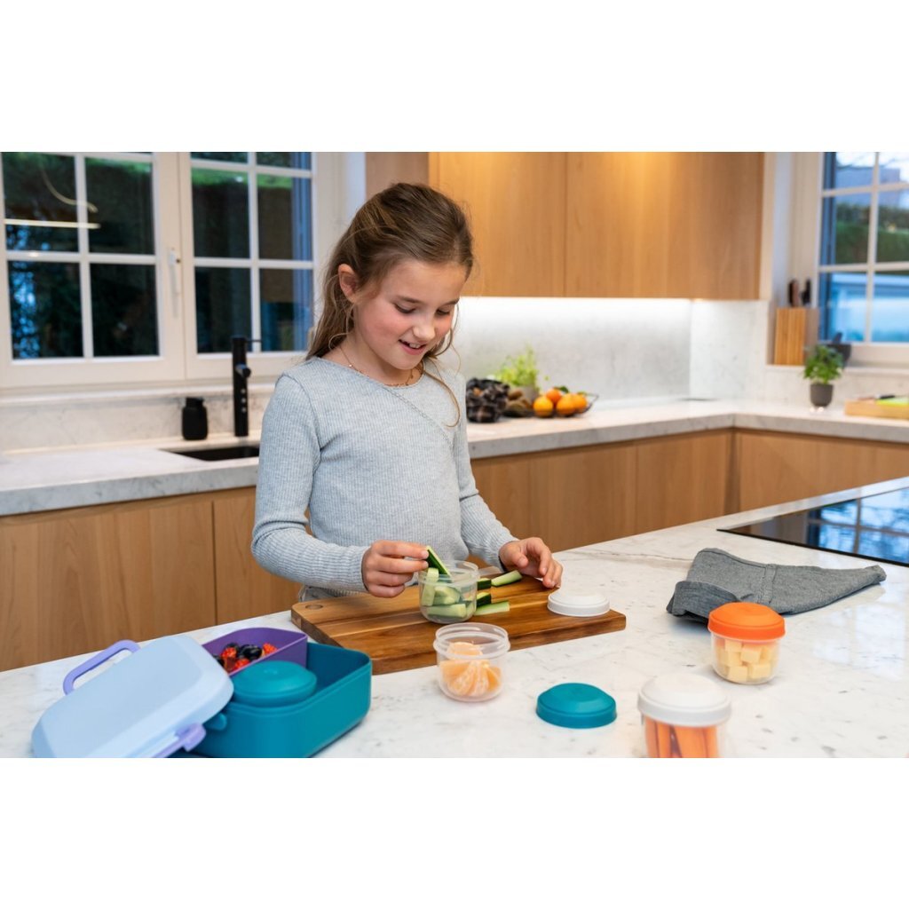 Amuse Rikko Lagoon Sky Lunchbox Blauw/Paars Schoollunch Joy&Bloom