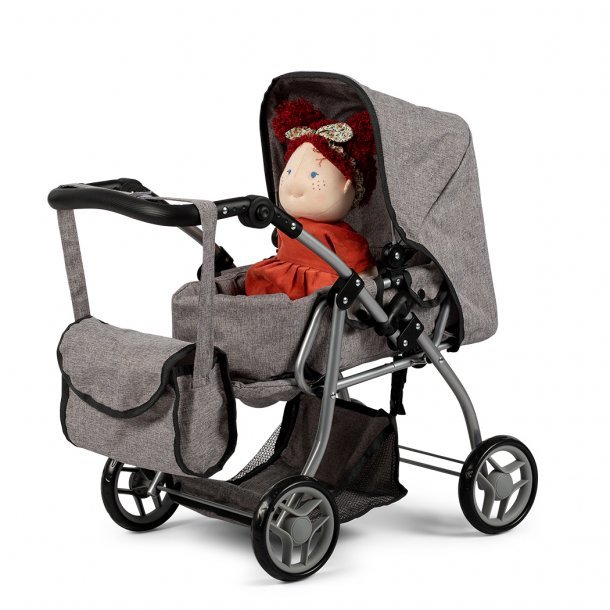 Poppenwagen grijs Joy&Bloom