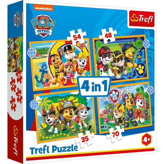 Trefl Paw Patrol 4In1 Puzzel 35-70 Stukjes Default Title Paw Patrol Joy&Bloom