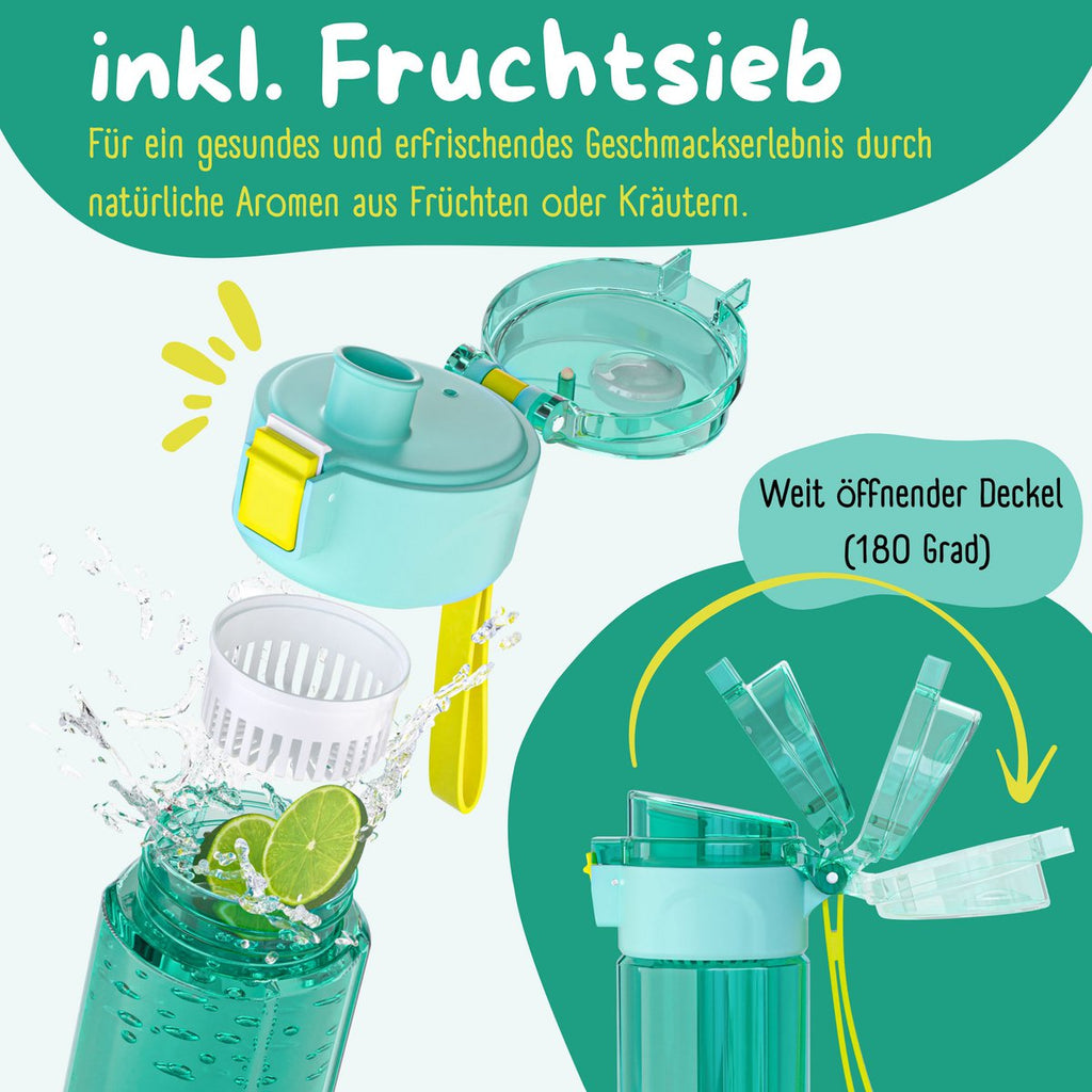 Kinderdrinkfles, 500 ml, licht - oceaanmunt Joy&Bloom