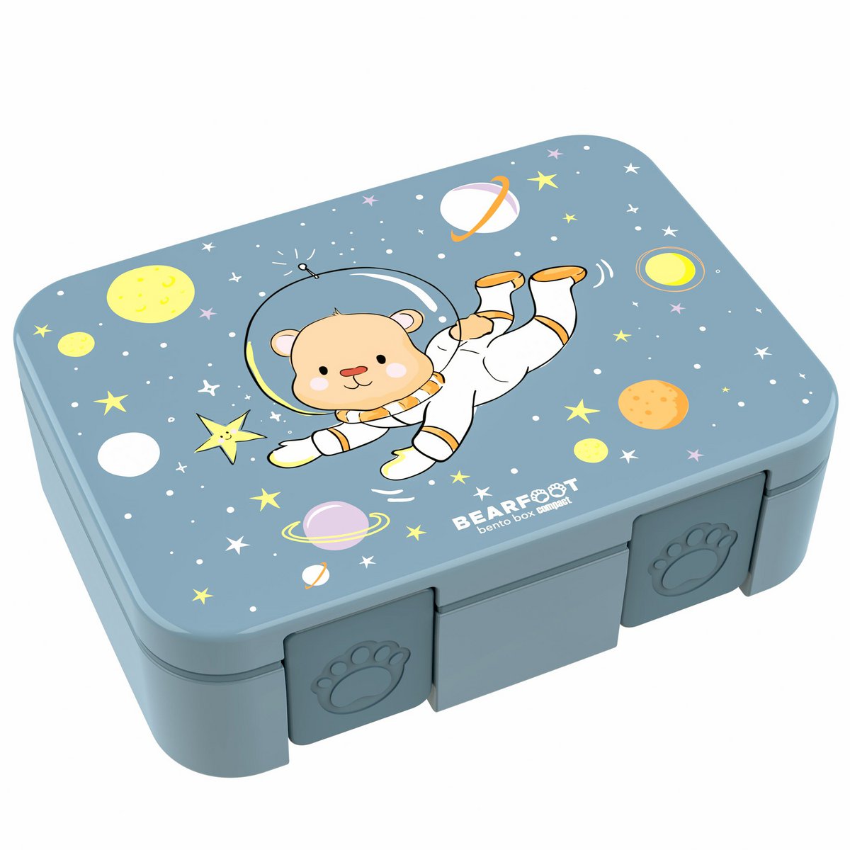 Lunchbox  kan met compartimenten, licht en lek - berenblauw