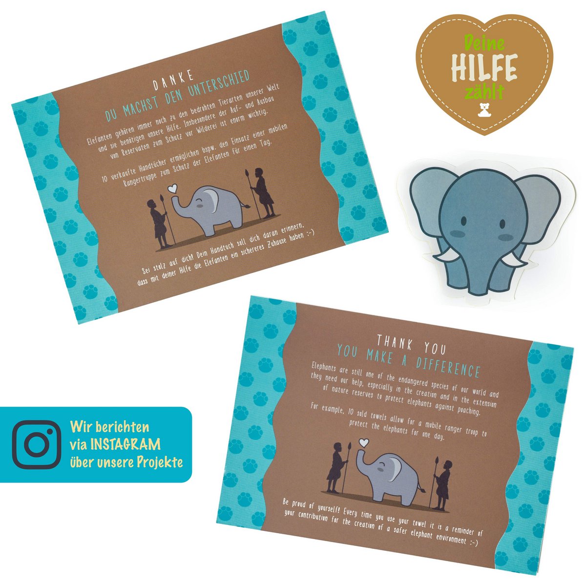 Elephant strandhanddoek - microvezel Joy&Bloom