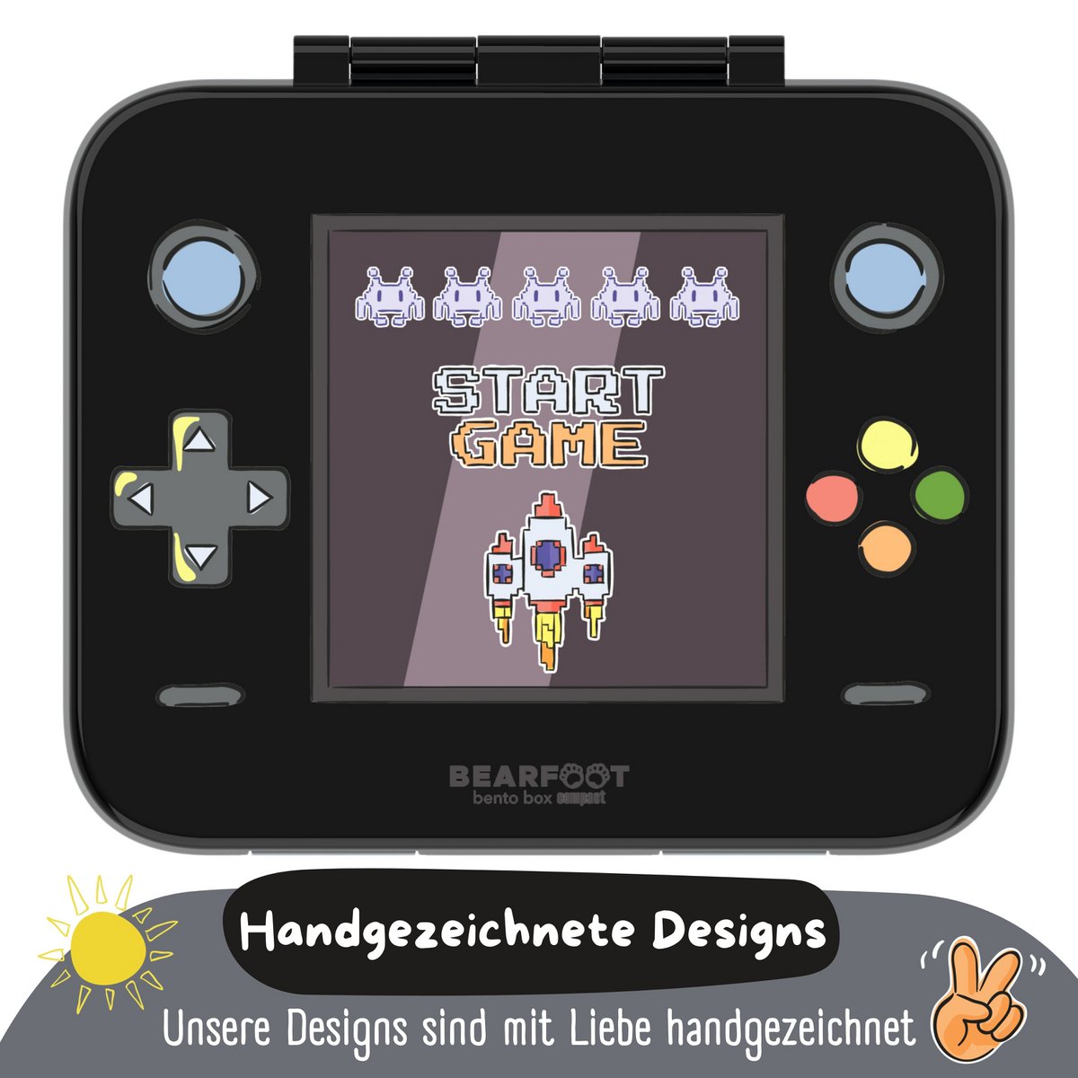 Leaf kan met onderwerpen, licht en lek -proof - game zwart Joy&Bloom