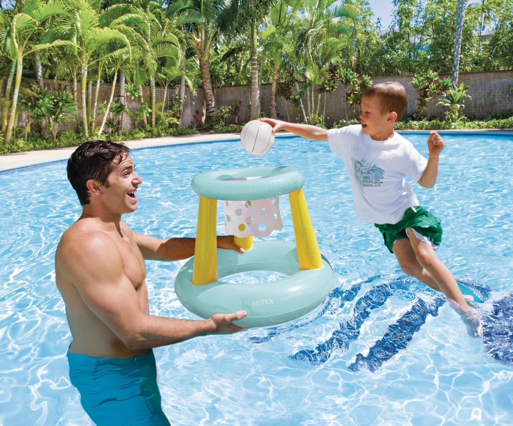 Intex 58504Np Floating Hoops Met Bal 67X55 Cm Relaxen en Spelen Joy&Bloom