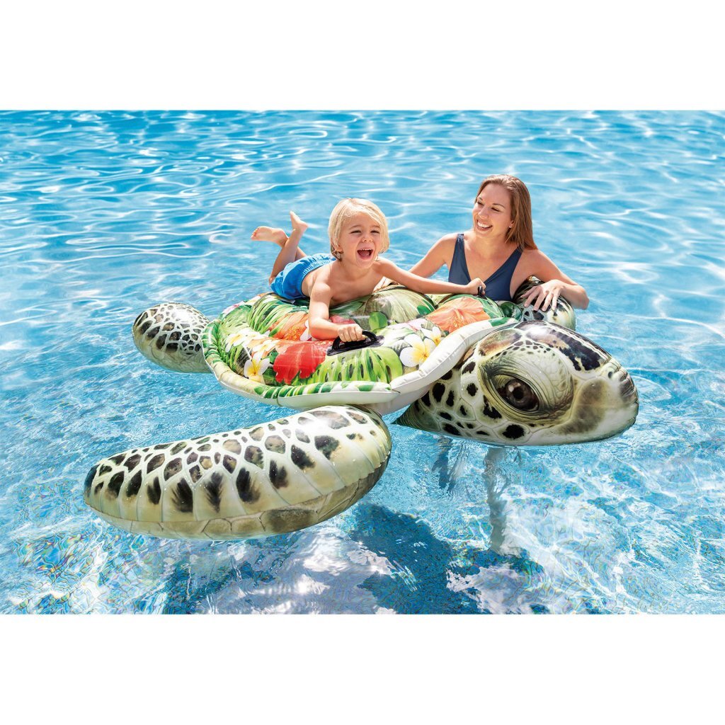 Intex 57555Np Realistische Opblaasbare Zeeschildpad 191X170 Cm Relaxen en Spelen Joy&Bloom