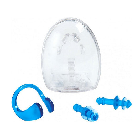 Intex 55609 Wateroordoppen En Neusklem Blauw Default Title Duikbril + Zwembril + Snorkel Joy&Bloom