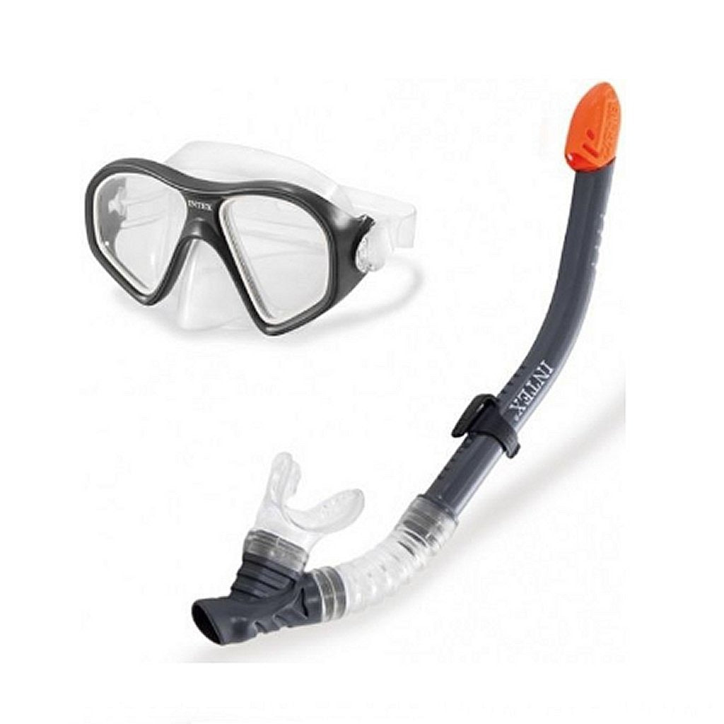 Intex 55648 Aquaflow Sport Reef Rider Duikbril En Snorkel Grijs Default Title Duikbril + Zwembril + Snorkel Joy&Bloom