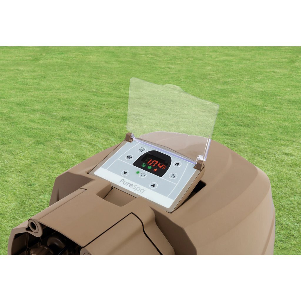 Intex 28476 Purespa Bubble Massage Jacuzzi 4-Persoons Set + Energy Efficient Afdekzeil