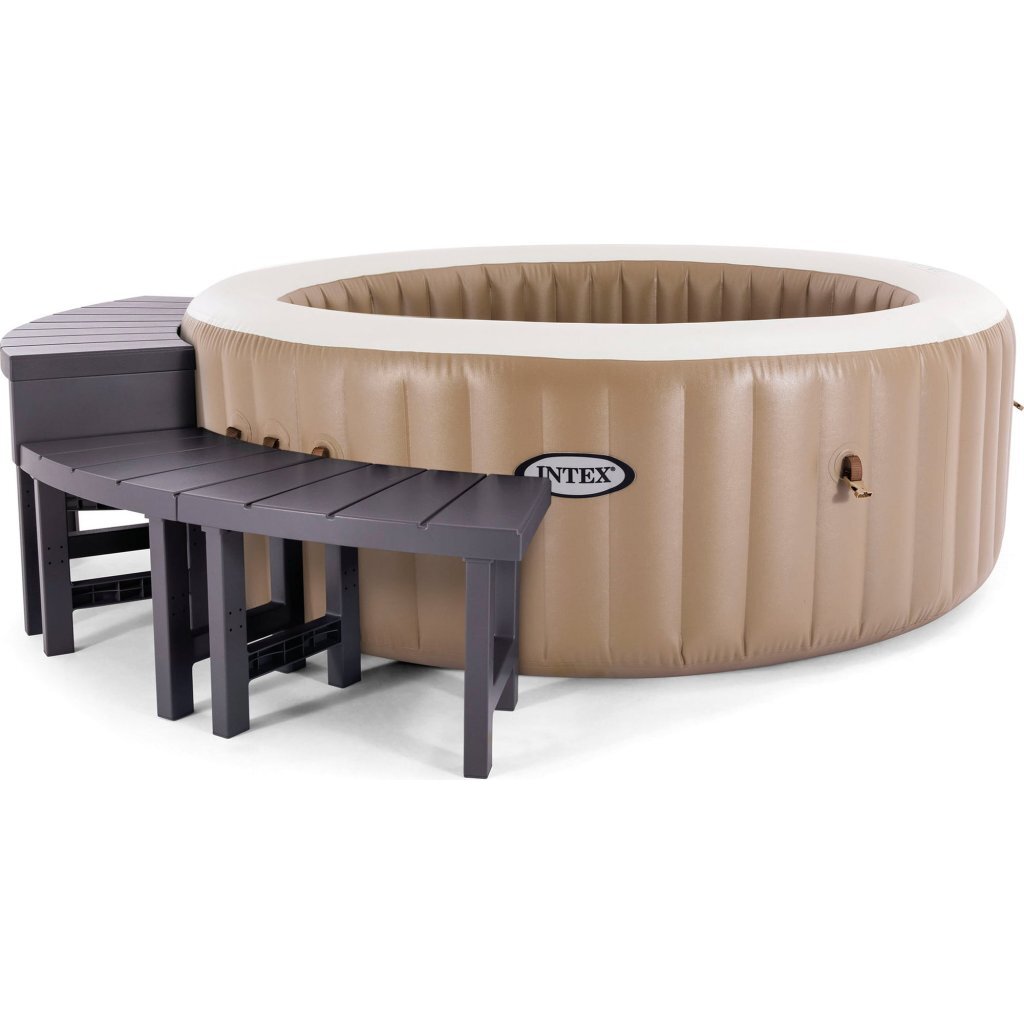 Intex 28515 Spa Bijzettafel Set 3-Delig Grijs Default Title Whirlpool Spa Pool Joy&Bloom