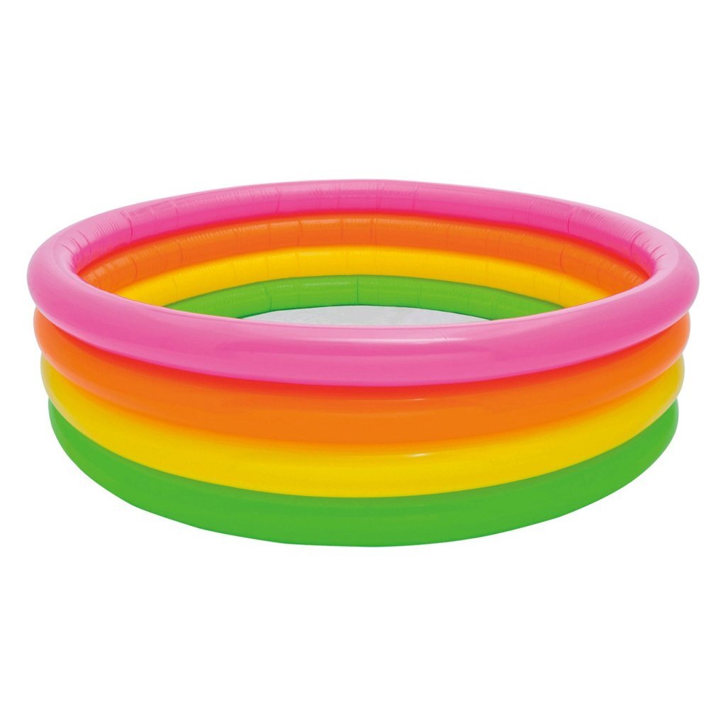 Intex 56441Np Wet Set Collection Sunset Glow Opblaaszwembad 168X46 Cm Roze/Oranje/Geel/Groen Default Title Kinderzwembaden Joy&Bloom
