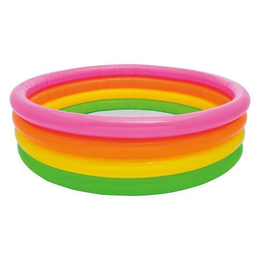 Intex 56441Np Wet Set Collection Sunset Glow Opblaaszwembad 168X46 Cm Roze/Oranje/Geel/Groen Default Title Kinderzwembaden Joy&Bloom