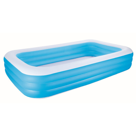 Bestway Familiezwembad Rechthoek Deluxe 305X183X56 Cm Wit/Blauw Default Title Zwembaden Joy&Bloom