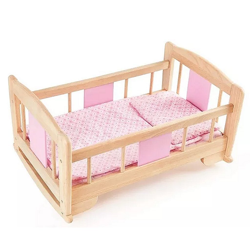 Pintoy Houten Poppen Schommelbed 53 Cm Default Title Poppen Accessoires Joy&Bloom
