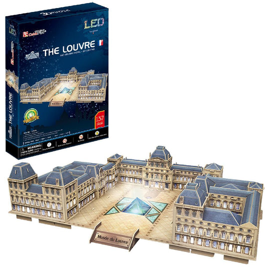 Cubic Fun 3D Puzzel The Louvre + Led Verlichting 137 Stukjes Default Title 3D Puzzels Joy&Bloom