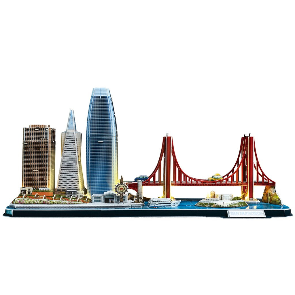 Cubic Fun 3D Puzzel City Line San Francisco + Led Verlichting 90 Stukjes 3D Puzzels Joy&Bloom