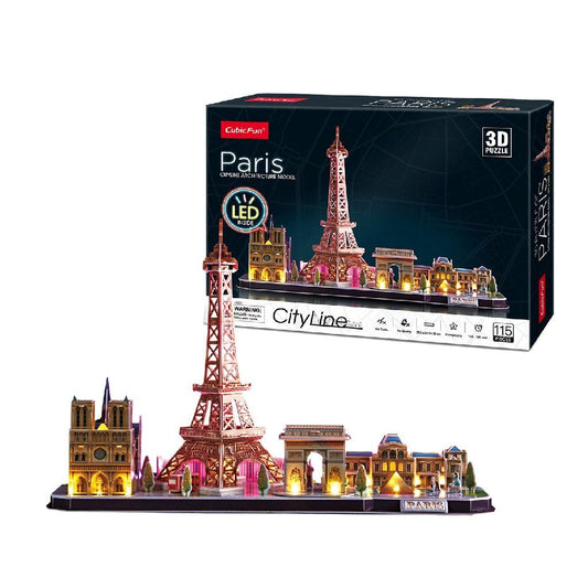 Cubic Fun 3D Led Puzzel Parijs 115 Stukjes Default Title 3D Puzzels Joy&Bloom