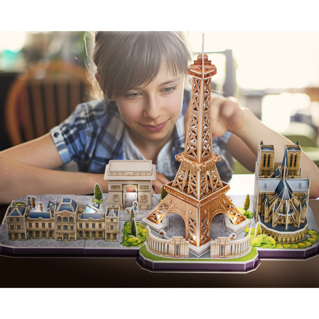 Cubic Fun 3D Led Puzzel Parijs 115 Stukjes 3D Puzzels Joy&Bloom
